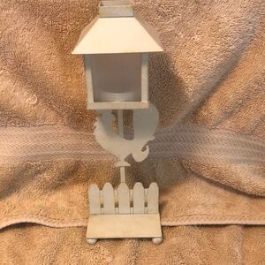 VTG Metal Birdhouse Tea Light Holder Country Boho Candle holder 9”x3”